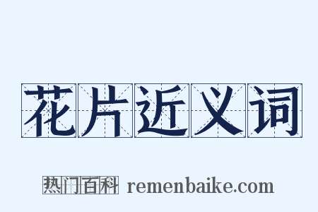 花片近义词是什么意思的图片